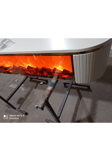 Desing Tv Sehpa 200 Cm Beyaz+gold