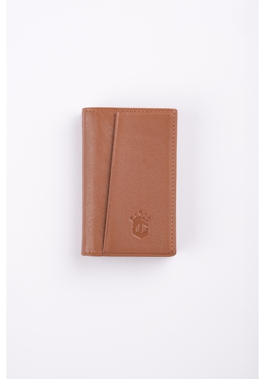 Ancora Leather Hakiki Deri Minimal Kartlık-26206 Taba