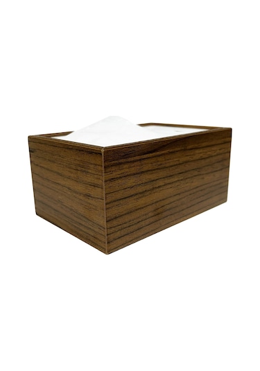 Mimoza Ahşap Masaüstü Yatay Peçetelik Ceviz 6 Adet