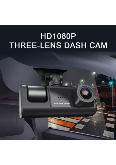 Samdoo 3 Kameralı Araç Kayıt Cihazı - Ön, Arka Ve İç Görüntü Kaydı İle 1080p Full Hd Güvenli Sürüş