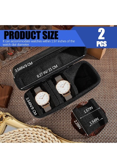 Vkemall Siyah 3 Konumlu Su Geçirmez, Basınç Ve Aşınmaya Dayanıklı Eva Saat Saklama Çantası