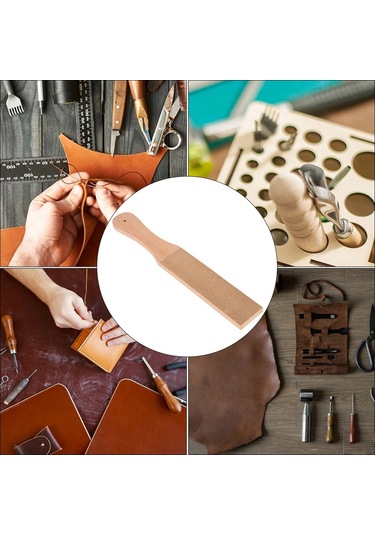 Geeroyoo Ahşap Saplı İki Yönlü Deri Taslağı - Deri, Mutfak Ve Av Bıçaklarını Keskinleştirme Aracı