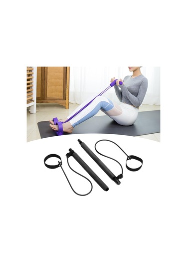 Suntek 2 Bölüm Pilates Bar Egzersiz Çubuğu Güç Siyah Siyah