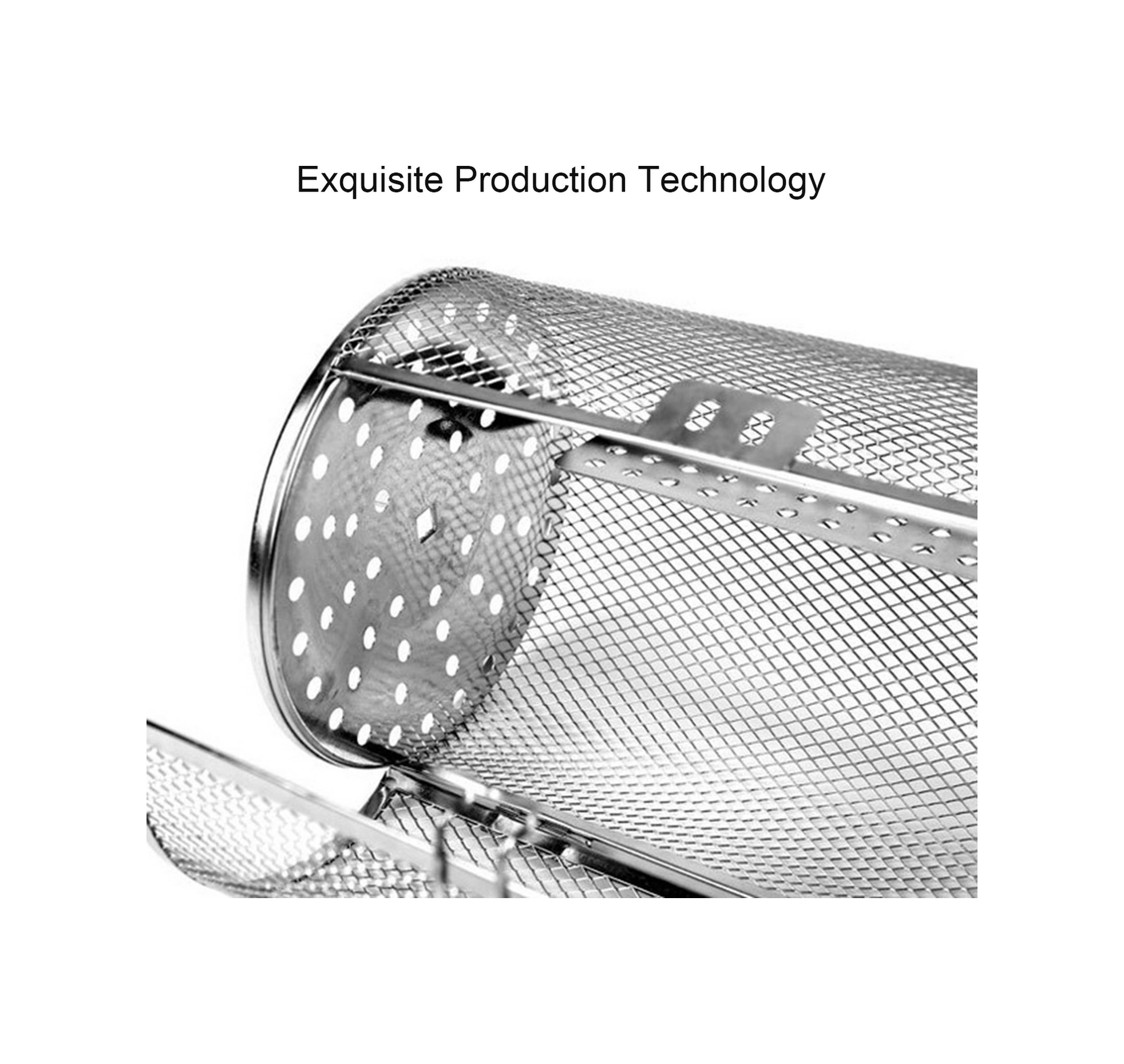 Youmex Fırın Uyumlu Paslanmaz Çelik Döner Fırın Kafesi - Fıstık, Fındık, Kestane, Kuruyemiş Pişirme Aleti 23x12cm Diğer