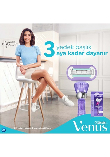 Gillette Venus Swirl Tıraş Makinesi +  Yedek Başlık 3'lü