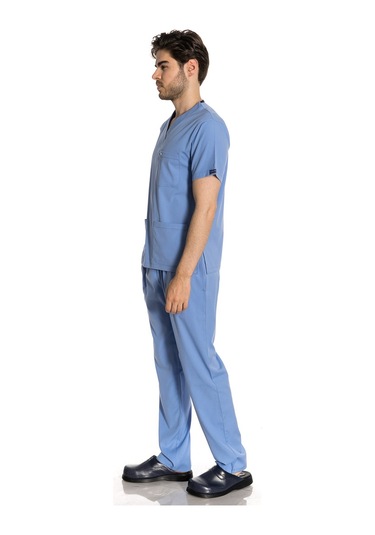 Unisex Likralı Koyu Mavi Scrubs