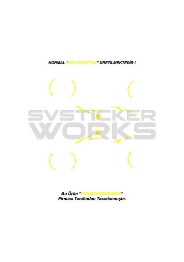 Mondial Drift L Sticker Set Paketi Jant li Sarı