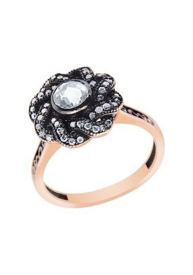 Diamond Line - Gülaylar - 14 Ayar Altın Trend Yüzük
