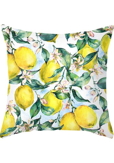 Yeni Sade Tarzda Baskılı Yastık Kılıfı No.57 Ekru