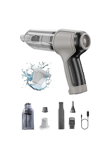 Mobee Şarjlı Kablosuz 2 Fonksiyonlu El Süpürgesi Üfleme Özellikli Araç Ev Ofis Süpürgesi 7 İn 1