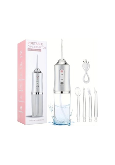 Shineyee Evde Kullanım İçin Taşınabilir Diş Temizleme Cihazı - 4 Nozullu Şarjlı Ağız Bakım Seti