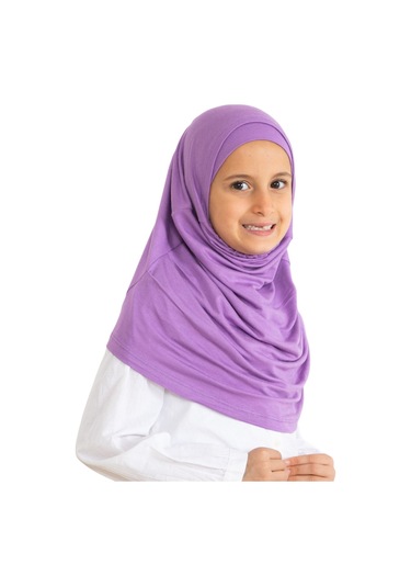 Çocuk Hazır Giyim Başörtüsü Şal Turban Viskon - Lila Lila