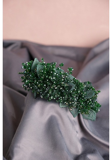 FdayAksesuar En Güzel Gelinlere Özel Capella Kumaş Çiçek Motifli Gelin Kına Tacı FRDY31649