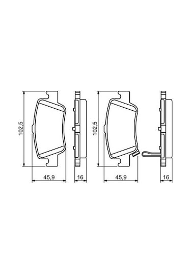 Toyota Corolla Uyumlu 1.4d4d 2006-2019 Bosch Arka Balata 24664