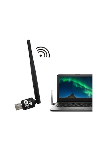 3 Dbi Wireless Antenli Adaptör Kablosuz USB Wi-Fi Alıcı
