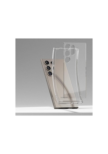 Galaxy Uyumlu S24 Ultra Şeffaf Silikon Kılıf 3d Kamera Korumalı