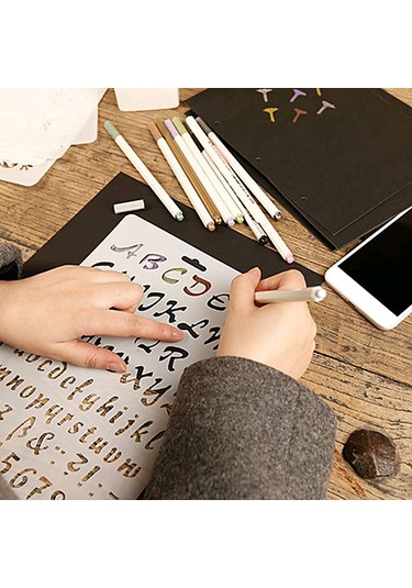 Aubyhe Ployester 14 Numara Çizim Åžablonu - Renkli Desenler İã İn El Åžekilli Åžablon, Albã¼m Ve El Defteri Yapä M Aracä