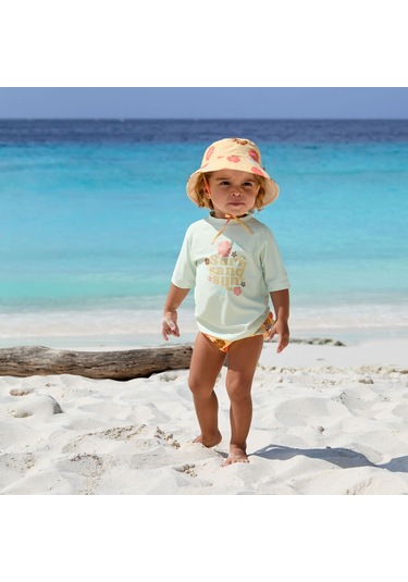 Lassig Flowers Uv Korumalı Uzun Kollu Mayo Tişört Sea Salt Beyaz