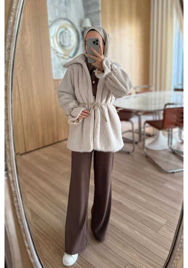 Alpaka Kürk - Bej Bej