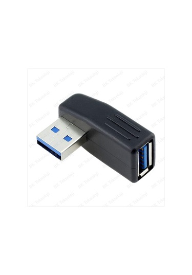 Usb 3.0 Sağ Açılı Konnektör Erkek Dişi 90 Derece Uzatma Adaptörü