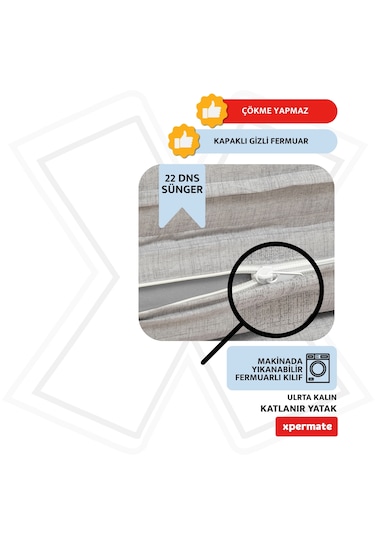 Xpermate Ultra Kalın Katlanır Sünger Yer Yatağı