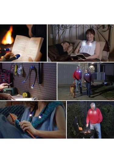 Jms Kitap Işığı Esnek Eller Serbest Led Boyun Işık Kucaklama Okuma Lambası Yenilik Led Gece Lambası El Feneri