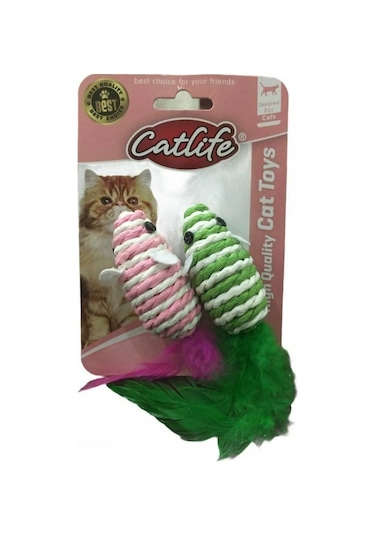 Catlife Kediler için Fare Oyuncak 2'li Çok Renkli