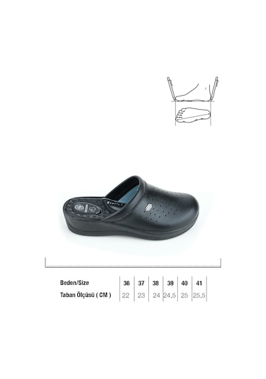 Gezer Yazlık Kadın 4 Nokta Yastıklı Sabo Terlik GT1YZM.04770.00.AS6.0C Siyah