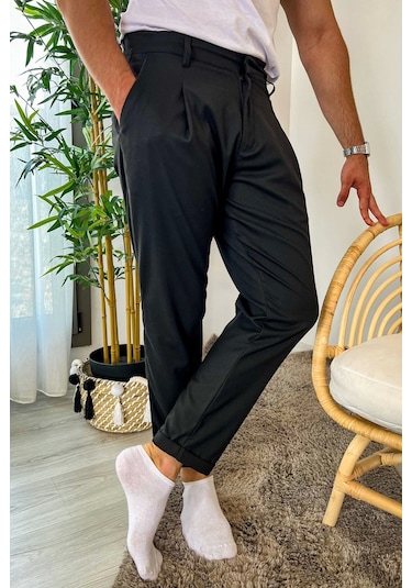 Saklımoda Chekcich Jogger Pantolon Sıyah Çok Renkli