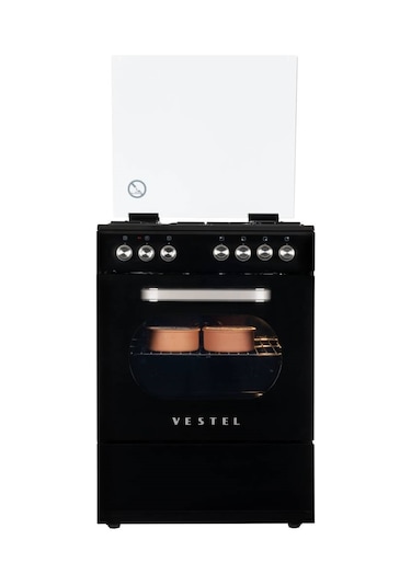 Vestel SF 8400 Retro 66 LT Ocaklı Solo Fırın Siyah
