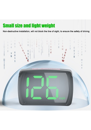 Wezone Siyah Gps+beidou Araç Yükselişli Görüntüleyici, Canlı Hız Gösterimi Km/h/mph , Usb Plug&play, Gölgelikli, Tüm Araçlar İçin