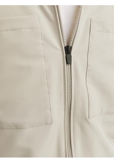 Jack & Jones Erkek Gömlek Yaka Ceket - Perfect - 12270677 Moonbeam Çok Renkli