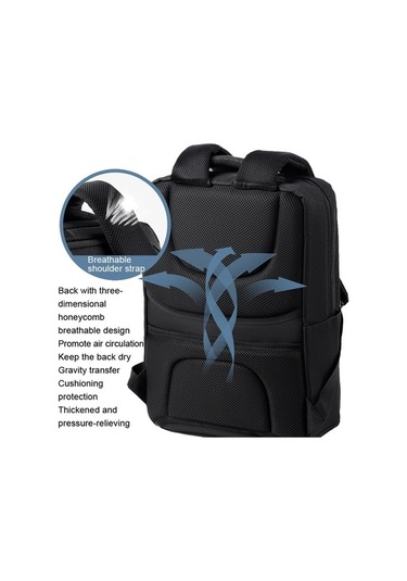 Novahub Oumantu 2101-1 Su Geçirmez Bilgisayar Çantası, Karınca Kumaş Siyah Çok Renkli Çok Renkli