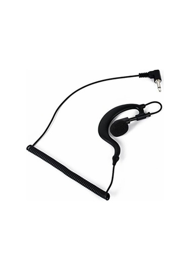 Yaozixa 3.5mm Kablolu Radyo Kulaklığı - Tek Kulaklı Ergonomik Tasarım, Esnek Kıvrımlı Kablo, Dışarıdaki Etkinlikler İçin Siyah