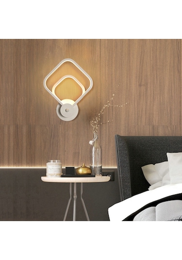 Teltree Modern Alüminyum Duvar Lambası, Yumuşak Beyaz Işık, Oturma Odası/yatak Odası/ Koridor İçin, Enerji Tasarruflu, Dayanıklı, B003 Diğer