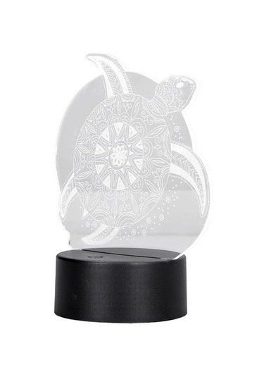 Goldenqian 3d Işık, Deniz Ofis Için Yıldönümü Için 3d Gece Lambası Zk7yww Siyah