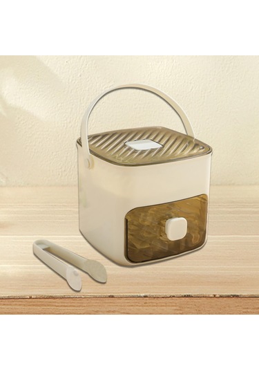 Suntek Basın Tipi Buz Küpü Tepsisi Kapaklı İstife Beyaz