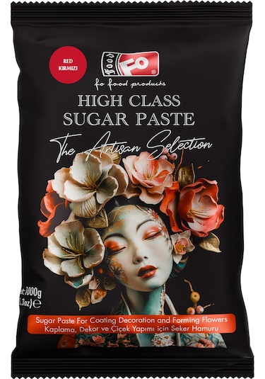 Kırmızı High Class Kaplama, Dekor Ve Çiçek Yapımı İçin Şeker Hamuru 1 Kg
