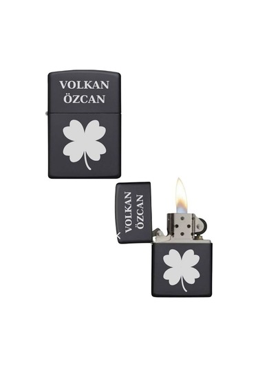 Kişiye Özel Yonca Baskılı Metal Çakmak