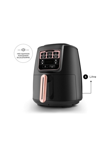 Karaca Air Pro Cook XL 2 in 1 Konuşan Airfryer Fritöz 4 Kişilik