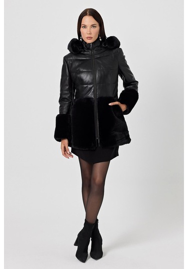 Veria Siyah Deri Mont Siyah