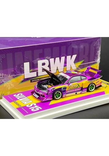Time Micro Nissan Silvia S15 Lbwk 1/64 Krom