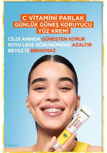 Garnier Vitamin C Daily Uv Invisible Günlük Koruyucu Yüz Güneş Kremi SPF50+ 40 ML