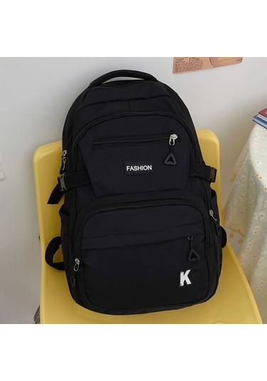 Su Geçirmez Genç Sırt Çantası Yüksek Kapasiteli Trendy Hafif Okul Çantası Naylon Sırt Çantası Kolej