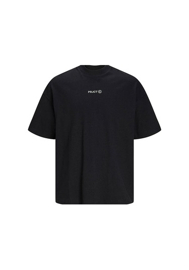 Jack Jones Jcoprjct Tee Ss Crew Neck Erkek T-shirt 12250713-black Siyah-siyah