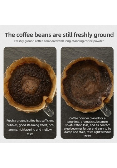 Ulzyvf Usb Şarjlı 12 Ayarlı Seramik Kahve Değirmeni - Taşınabilir Espresso, French Press İçin Fırça Hediyeli Siyah Siyah