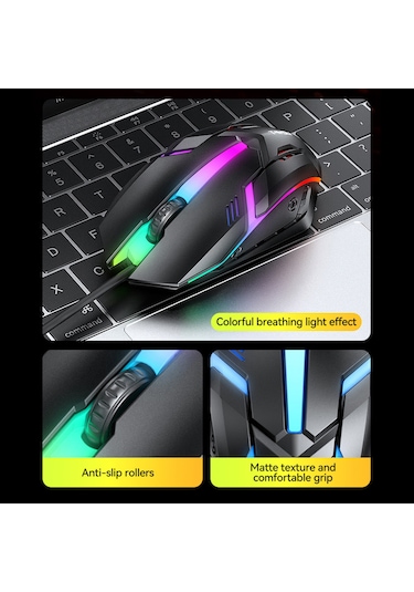 Monyee T-wolf Tf240 Renkli Aydınlatmalı Oyun Seti: Klavye, Fare, Kulaklık Ve Mouse Pad Yüksek Performans Ve Stil Bir Arada Diğer