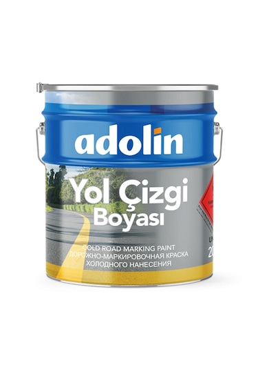 Adolin Soğuk Yol Çizgi Boyası Siyah 0.875 Kg