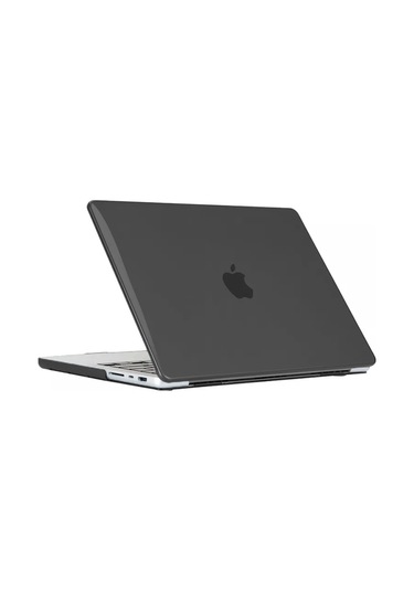 Macbook Uyumlu Pro 14inç M3/m4/max A3112 A3185 A3401 A2918 A1992 Kılıf Kristal Ön Arka Şeffaf Kapak Siyah
