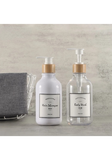 Black-300ml-500ml Sabunluk Buzlu Doldurulabilir Şampuan Pompası Şişesi Sabun Losyon Kabı Sabun Pompası El Yıkama Banyo Aksesuarları